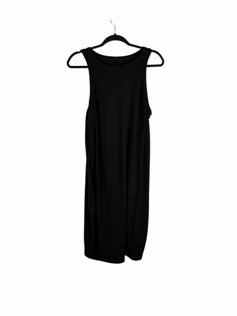 Torrid Super Soft Black Rib Knit Sleeveless Midi Tank Dress Size 1